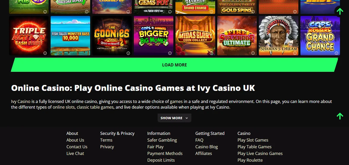 Visit Ivy Bet games