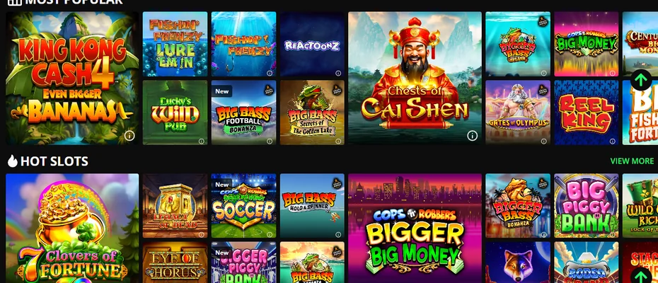 Play popular games catalog